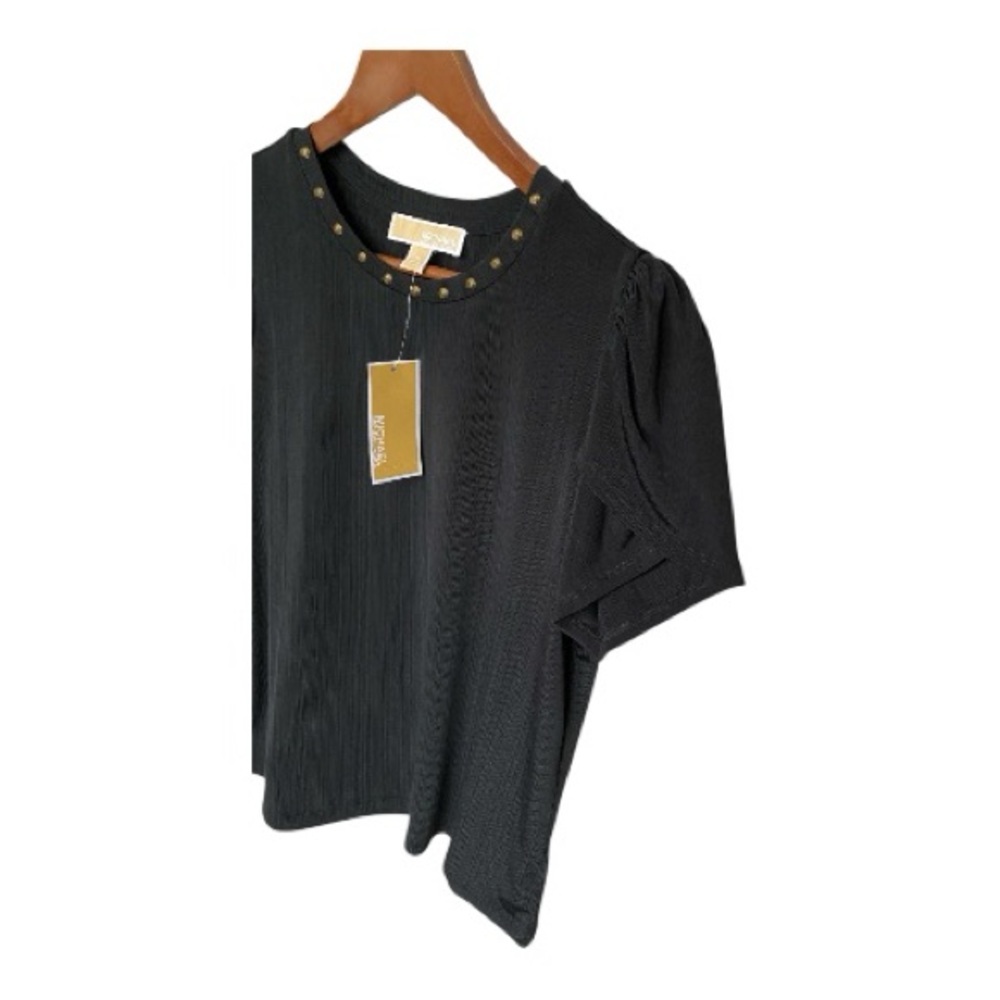 Michael Kors Black Top with Gold Studs - Picture 9 of 9